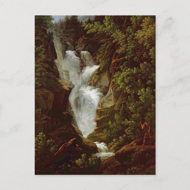 Joseph Anton Koch, Wasserfall, 1796 Postkarte (Vorderseite)