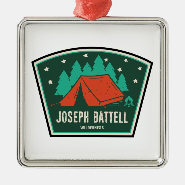 Joseph Battell Wilderness Vermont Camping Ornament Aus Metall (Vorne)