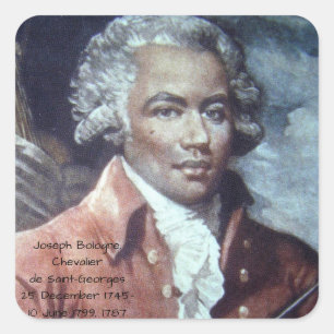 Joseph Bologne, Chevalier de Saint-Georges Quadratischer Aufkleber
