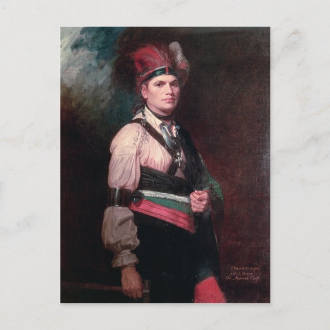 Joseph Brant, Chef der Mohawks, 1742-1807 Postkarte (Vorderseite)