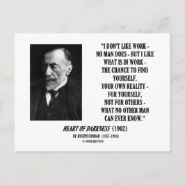 Joseph Conrad Work Chance Ihre eigene Realität Zit Postkarte
