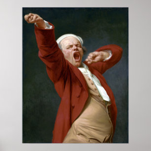 Joseph Ducreux selbst-Portrait, Gähnen Poster