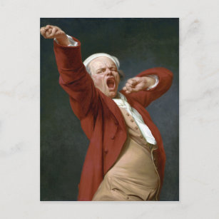 Joseph Ducreux selbst-Portrait, Gähnen Postkarte