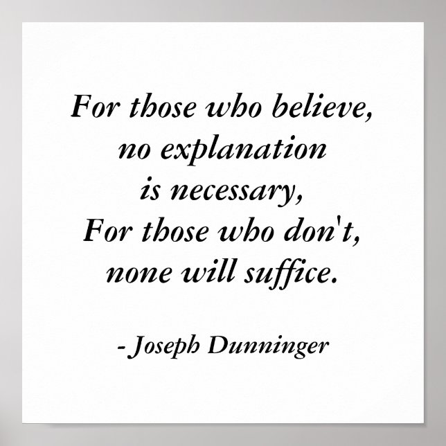 Joseph Dunninger Quote Poster von SRF (Vorne)