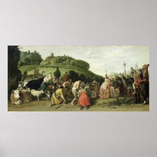 Joseph empfängt seinen Vater in Ägypten, 1628 Poster