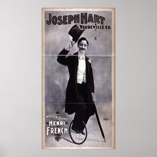 Joseph Hart Vaudeville, 'Henry French' Retro Poster (Vorne)