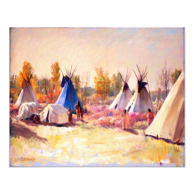 Joseph Henry Sharp The Blue Tepee Poster (Vorne)