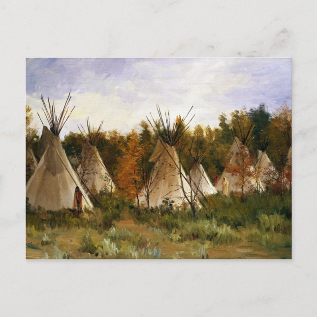 Joseph Henry Sharp The Summer Camp Postkarte (Vorderseite)