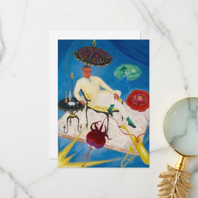 Joseph Hergesheimer von Florine Stettheimer Dankeskarte (Vorderseite/Rückseite Beispiel)