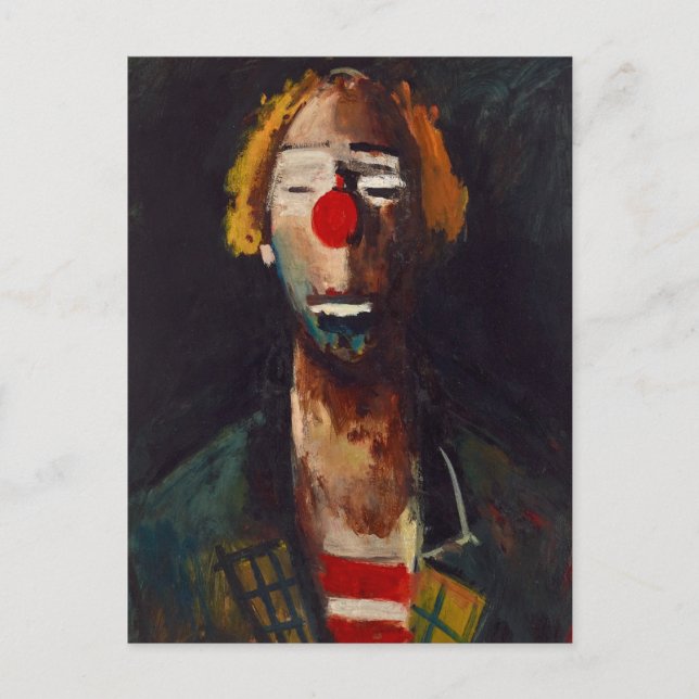 Joseph Kutter Clown Portrait Postkarte (Vorderseite)