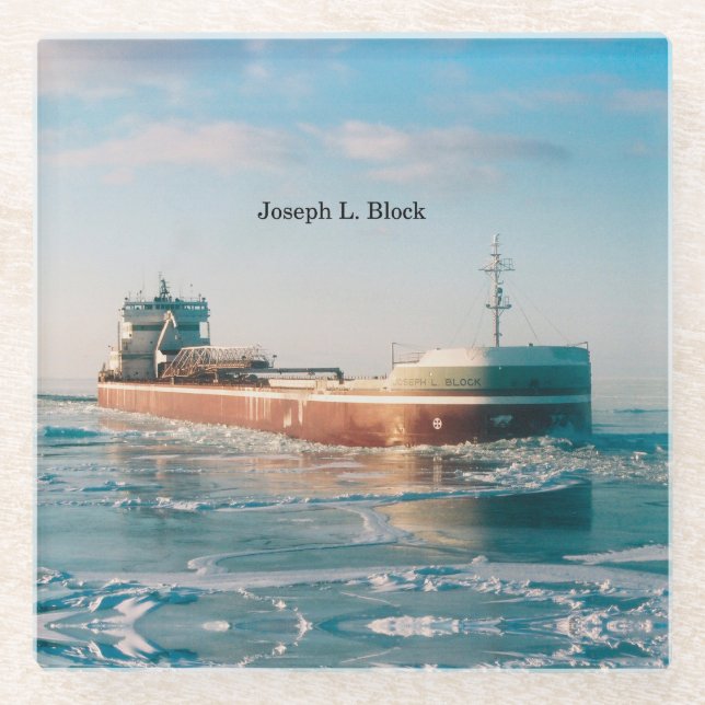 Joseph L. Block glass-Untersetzer Glasuntersetzer (Vorderseite)