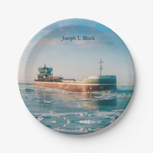 Joseph L. Block Papierschiff Pappteller