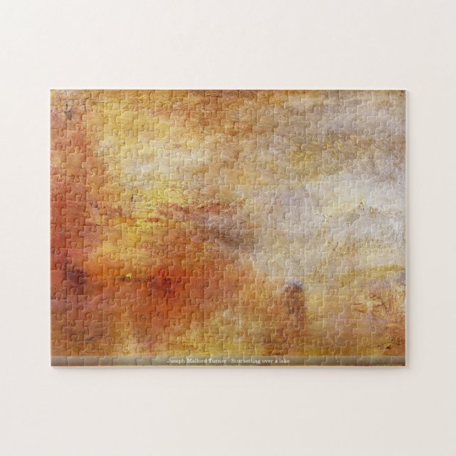 Joseph Mallord Turner - Sun, der über einen See Puzzle (Horizontal)