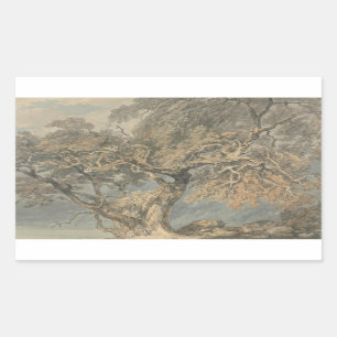 Joseph Mallord William Turner - A Great Tree Rechteckiger Aufkleber