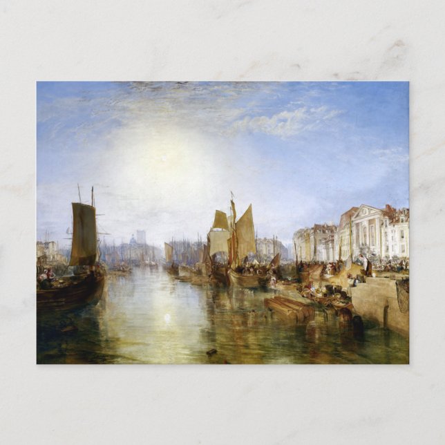 Joseph Mallord William Turner Der Hafen von Dieppe Postkarte (Vorderseite)