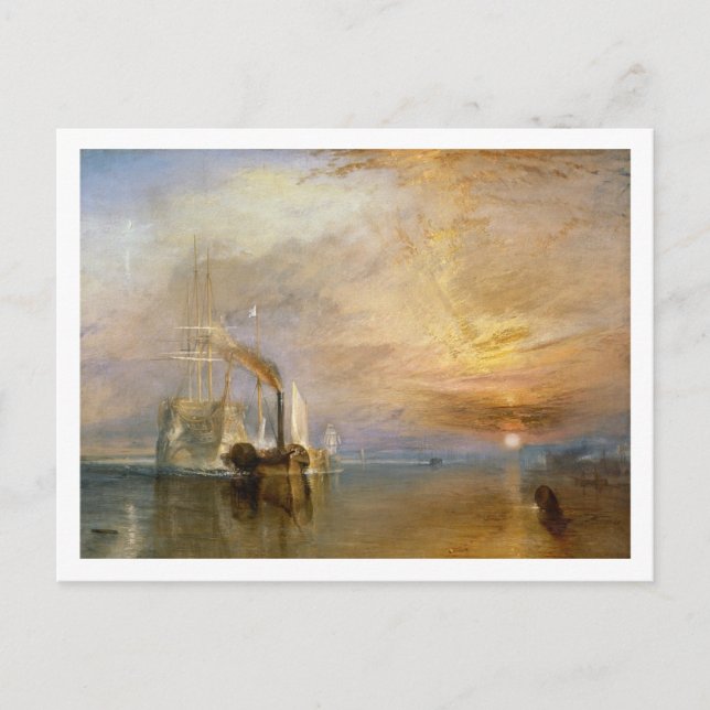 Joseph Mallord William Turner | Der Kampftemer Postkarte (Vorderseite)