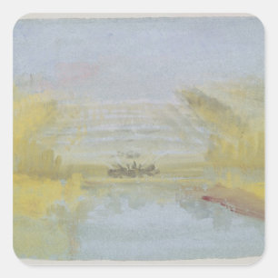 Joseph Mallord William Turner die Brunnen an V Quadratischer Aufkleber