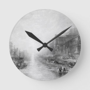 Joseph Mallord William Turner   Die Einschiffung v Runde Wanduhr