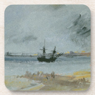 Joseph Mallord William Turner  Schiff Aground, Bri Getränkeuntersetzer