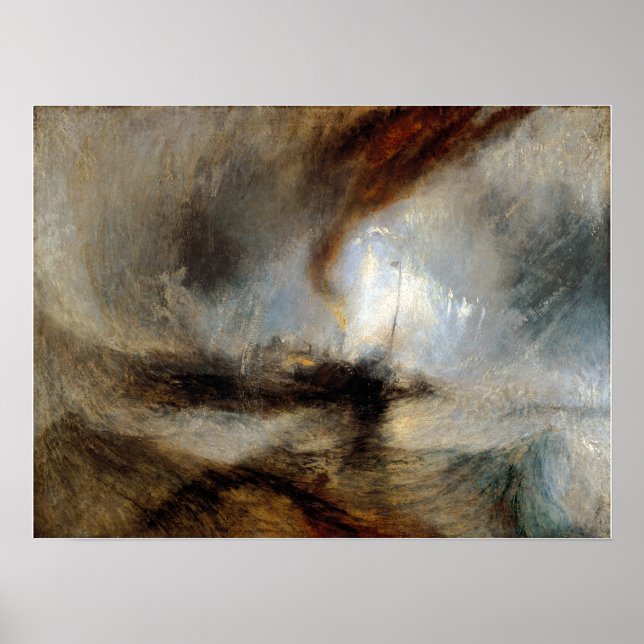 Joseph Mallord William Turner Snow Storm Poster (Vorne)