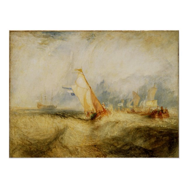 Joseph Mallord William Turner | Van Tromp Going Ab Poster (Vorderseite)