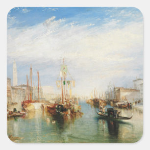 Joseph Mallord William Turner Venedig aus dem P Quadratischer Aufkleber