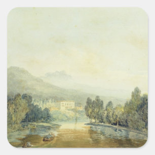Joseph Mallord William Turner   Villa Salviati Quadratischer Aufkleber
