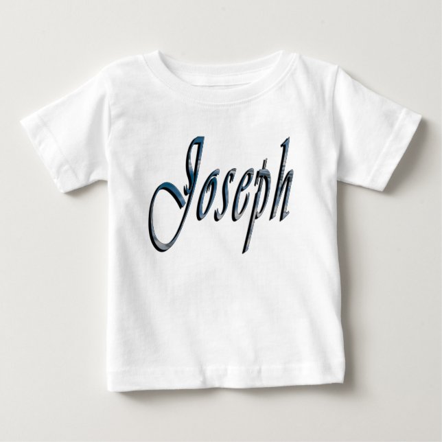 Joseph, Name, Logo, Babys Weißer T - Shirt (Vorderseite)
