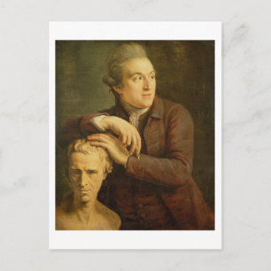 Joseph Nollekens (1737-1823) mit seiner Büste Laur Postkarte