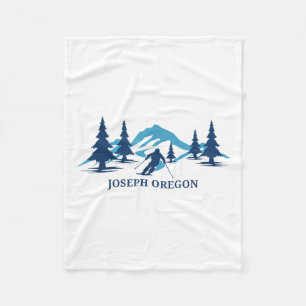 Joseph Oregon Ski Resort Skiing Skier _1 Fleecedecke