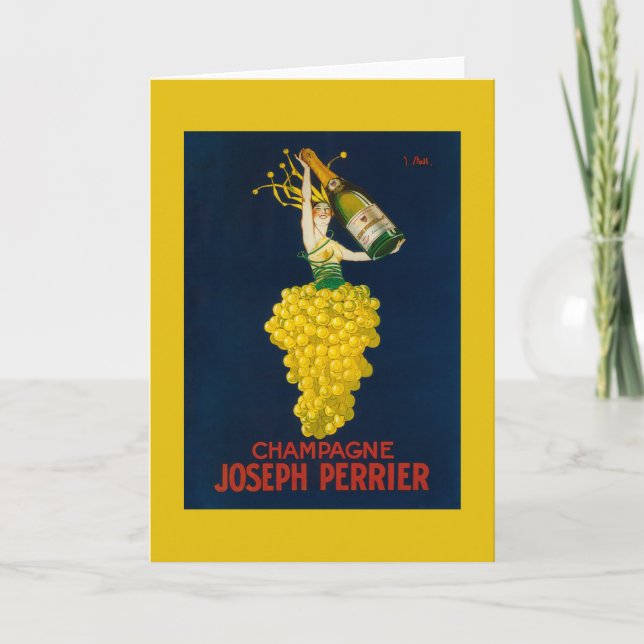 Joseph Perrier Champagne Werbeplakat Karte (Vorderseite)