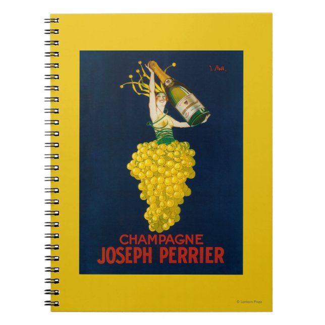 Joseph Perrier Champagne Werbeplakat Notizblock (Vorderseite)