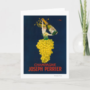 Joseph Perrier Champagner Werbeplakat Karte