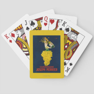 Joseph Perrier Champagner Werbeplakat Spielkarten