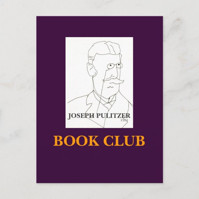 JOSEPH PULITZER, BOOK CLUB - POSTCARD POSTKARTE (Vorderseite)