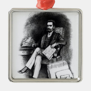 Joseph Pulitzer "von der Kuriosität", 1887 Silbernes Ornament