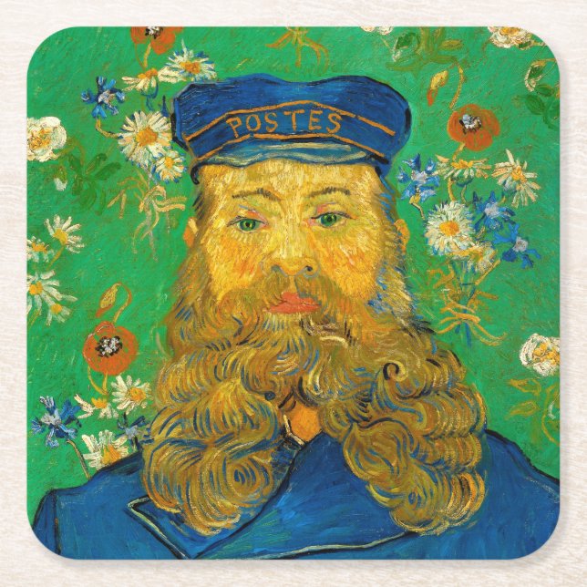 Joseph Roulin - Van Gogh - c1889 Rechteckiger Pappuntersetzer (Vorderseite)