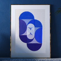 Joseph Schillinger Key Blue. Abstrakt geometrisch