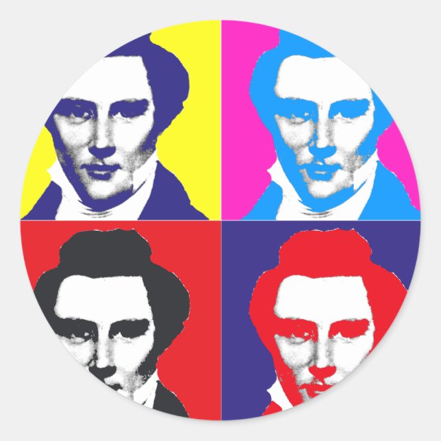 Joseph Smith Pop Art Runder Aufkleber (Vorderseite)