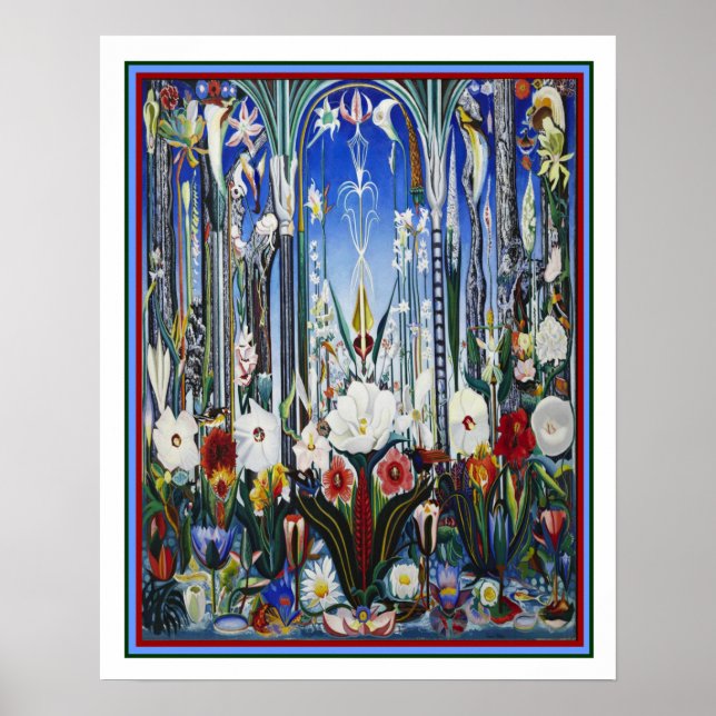 Joseph Stella "Blume Italien" 1931 16x20 Poster (Vorne)