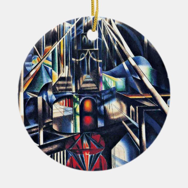 Joseph Stella - Old Brooklyn Bridge Keramik Ornament (Vorne)