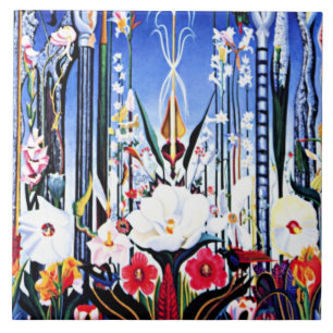 Joseph Stella painting, Blume Italien Fliese