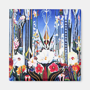 Joseph Stella painting, Blume Italien Magnet