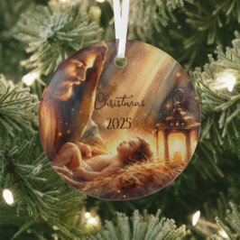 Joseph-und-Jesus-Kind-Schmuck Ornament Aus Glas