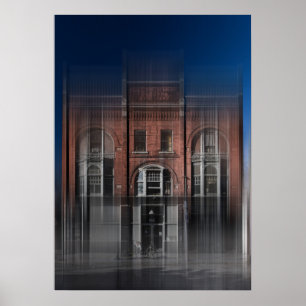Joseph White Gebäude Nr. 7 Farbunschärfe Version Poster