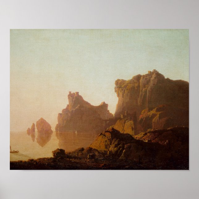 Joseph Wright - Der Golf von Salerno Poster (Vorne)