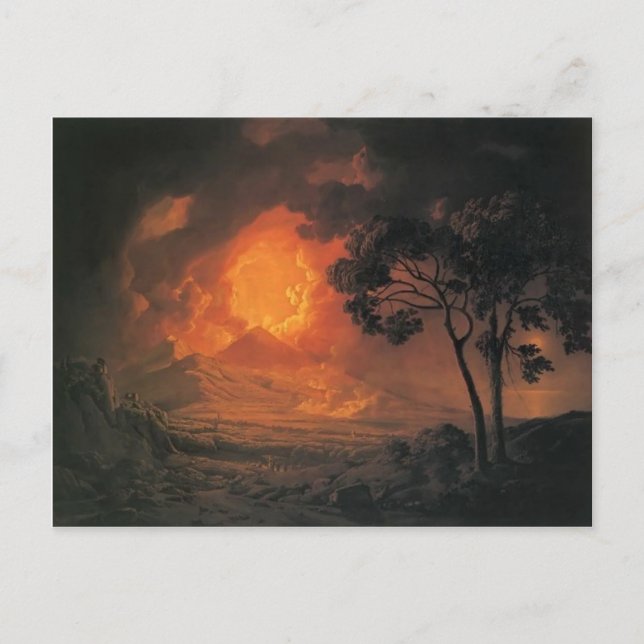 Joseph Wright - Eine Eruption des Vesuv-Berges Postkarte (Vorderseite)
