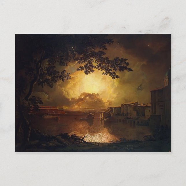 Joseph Wright-Firework Display in Castel Angelo Postkarte (Vorderseite)