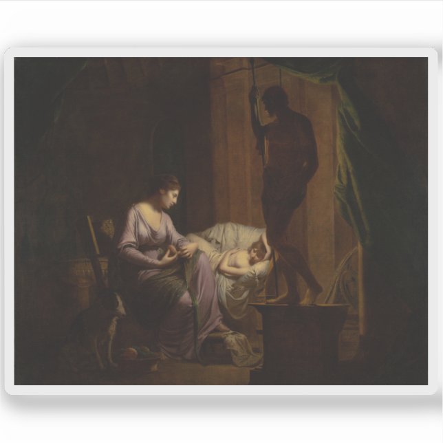 Joseph Wright von Derby:Penelope entwirft ihr Web Aufkleber (Vorderseite)