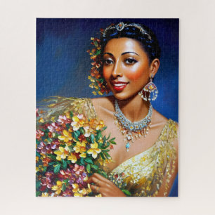 Josephine Baker Floral Art Puzzle